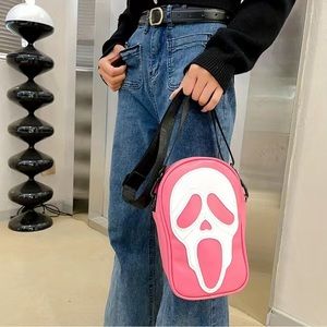 Scream Ghost Face Faux Leather Crossbody Bag